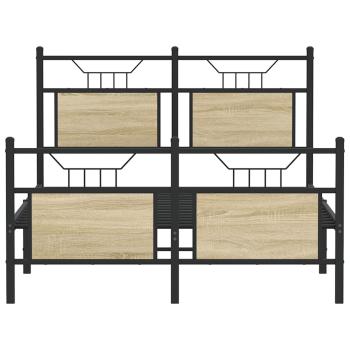 Bettgestell ohne Matratze Sonoma-Eiche 120x190 cm Holzwerkstoff