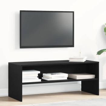 ARDEBO.de - TV-Schrank Schwarz Eichen-Optik 100x40x40 cm Holzwerkstoff