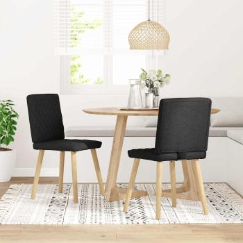 ARDEBO.de - Esszimmerstühle 2 Stk. Schwarz Stoff