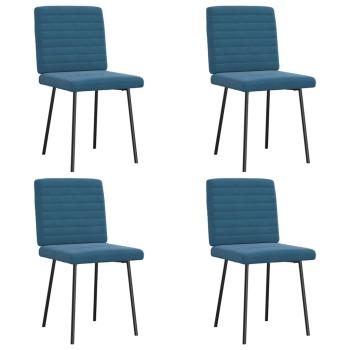 ARDEBO.de - Esszimmerstühle 4 Stk. Blau Samt