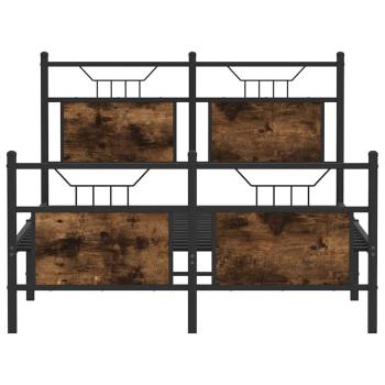 Bettgestell ohne Matratze Räuchereiche 120x190 cm Holzwerkstoff