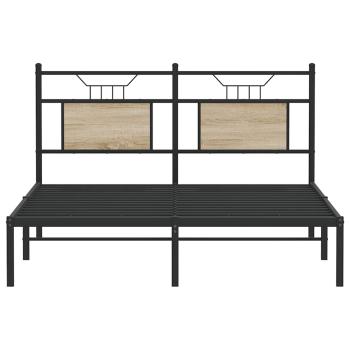 Bettgestell ohne Matratze Sonoma-Eiche 137x190 cm Holzwerkstoff