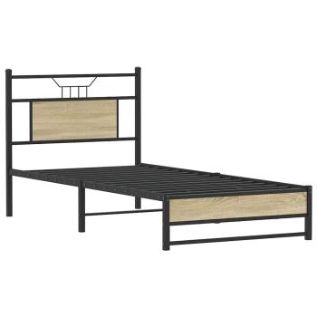 Bettgestell ohne Matratze Sonoma-Eiche 80x200 cm Holzwerkstoff