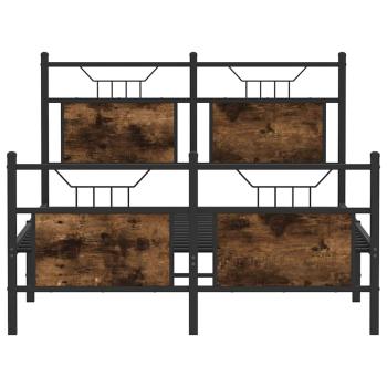 Bettgestell ohne Matratze Räuchereiche 120x200 cm Holzwerkstoff