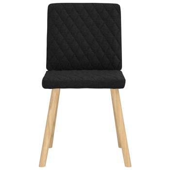 Esszimmerstühle 6 Stk. Schwarz Stoff