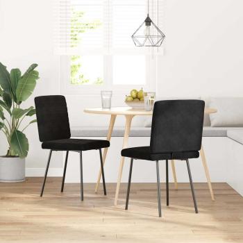 ARDEBO.de - Esszimmerstühle 2 Stk. Schwarz Samt