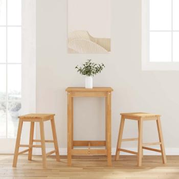 ARDEBO.de - Barstühle 2 Stk. Massivholz Gummibaum