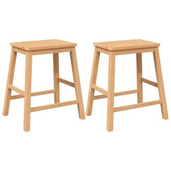Barstühle 2 Stk. Massivholz Gummibaum