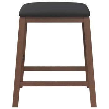 Barstühle mit Kissen 2 Stk. Braun Massivholz Gummibaum