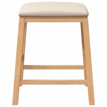 Barstühle mit Kissen 2 Stk. Massivholz Gummibaum
