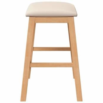 Barstühle mit Kissen 2 Stk. Massivholz Gummibaum