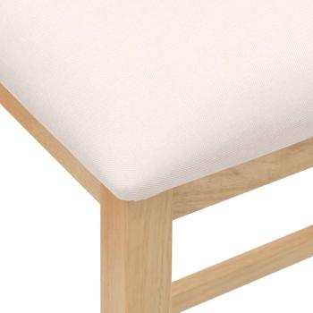 Barstühle mit Kissen 2 Stk. Massivholz Gummibaum