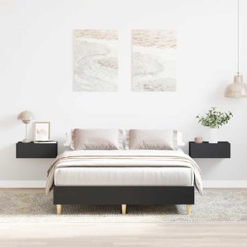 ARDEBO.de - Bettgestell ohne Matratze Schwarz 120x200 cm Holzwerkstoff