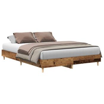 Bettgestell ohne Matratze Altholz-Optik 140x200cm Holzwerkstoff