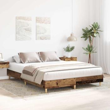 Bettgestell ohne Matratze Altholz-Optik 140x200cm Holzwerkstoff