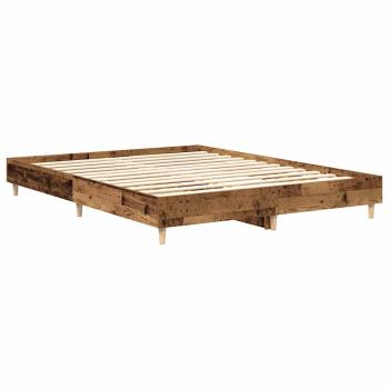 Bettgestell ohne Matratze Altholz-Optik 140x200cm Holzwerkstoff