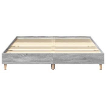 Bettgestell ohne Matratze Grau Sonoma 150x200 cm Holzwerkstoff