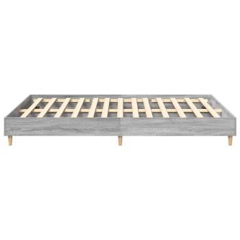 Bettgestell ohne Matratze Grau Sonoma 150x200 cm Holzwerkstoff