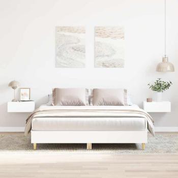 ARDEBO.de - Bettgestell ohne Matratze Weiß 150x200 cm Holzwerkstoff