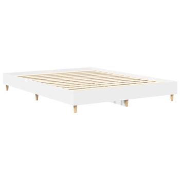 Bettgestell ohne Matratze Weiß 150x200 cm Holzwerkstoff