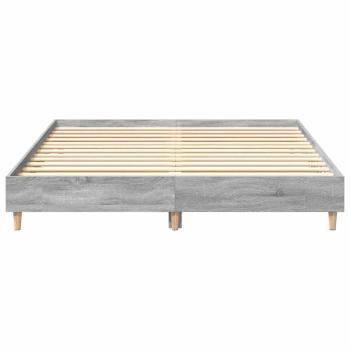 Bettgestell ohne Matratze Grau Sonoma 140x200 cm Holzwerkstoff