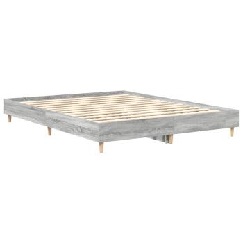Bettgestell ohne Matratze Grau Sonoma 140x200 cm Holzwerkstoff