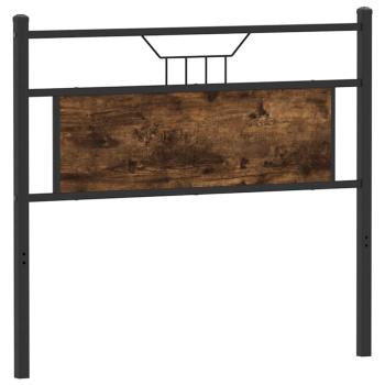 Kopfteil Räuchereiche 100 cm Holzwerkstoff und Stahl