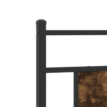 Kopfteil Räuchereiche 100 cm Holzwerkstoff und Stahl