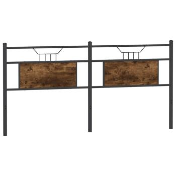 Kopfteil Räuchereiche 180 cm Holzwerkstoff und Stahl