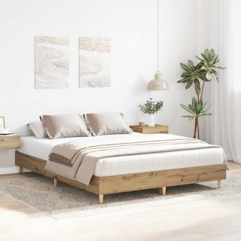 Bettgestell ohne Matratze Artisan-Eiche 140x200cm Holzwerkstoff