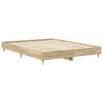 Bettgestell ohne Matratze Sonoma-Eiche 150x200 cm Holzwerkstoff
