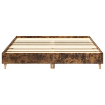 Bettgestell ohne Matratze Räuchereiche 150x200 cm Holzwerkstoff