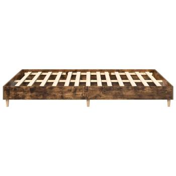 Bettgestell ohne Matratze Räuchereiche 150x200 cm Holzwerkstoff