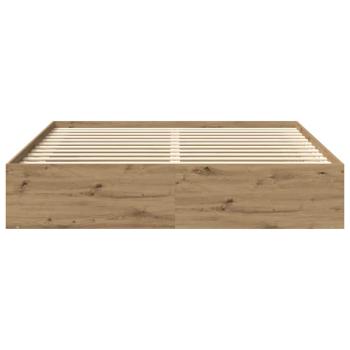Bettgestell ohne Matratze Artisan-Eiche 200x200cm Holzwerkstoff