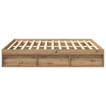 Bettgestell ohne Matratze Artisan-Eiche 200x200cm Holzwerkstoff