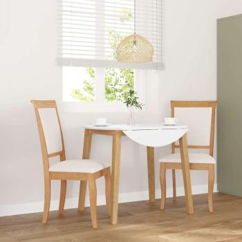 ARDEBO.de - Esszimmerstühle mit Kissen 2 Stk. Natur Massivholz Gummibaum