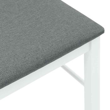 Esszimmerstühle mit Kissen 2 Stk. Weiß Massivholz Gummibaum