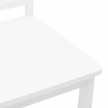 Esszimmerstühle 2 Stk. Weiß Massivholz Gummibaum