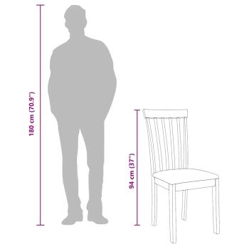 Esszimmerstühle mit Kissen 2 Stk. Weiß Massivholz Gummibaum