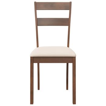 Esszimmerst?hle mit Kissen 2 Stk. Braun Massivholz Gummibaum