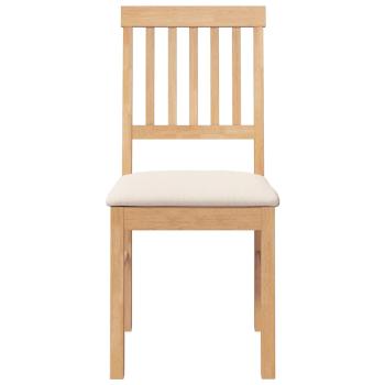 Esszimmerstühle mit Kissen 2 Stk. Massivholz Gummibaum