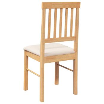 Esszimmerstühle mit Kissen 2 Stk. Massivholz Gummibaum