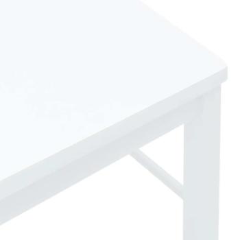 Esszimmerstühle 2 Stk. Weiß Massivholz Gummibaum