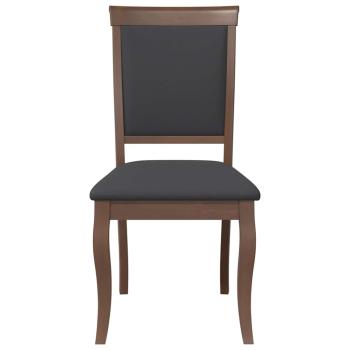 Esszimmerstühle mit Kissen 2 Stk. Braun Massivholz Gummibaum