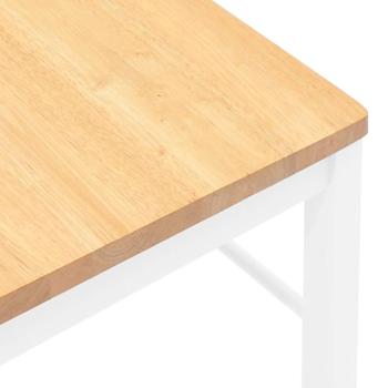 Esszimmerstühle 2 Stk. Weiß Massivholz Gummibaum
