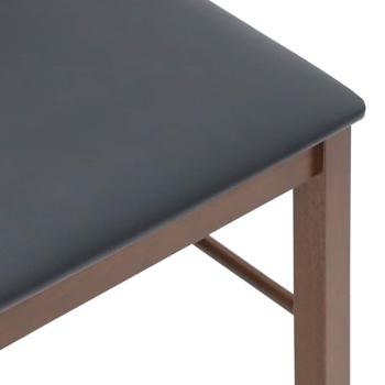 Esszimmerstühle mit Kissen 2 Stk. Braun Massivholz Gummibaum