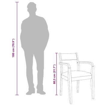 Esszimmerstühle mit Kissen 2 Stk. Natur Massivholz Gummibaum