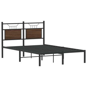 Bettgestell ohne Matratze Braun Eiche 120x200 cm Holzwerkstoff