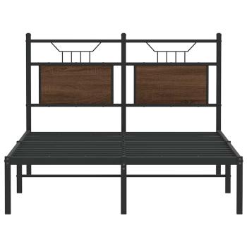 Bettgestell ohne Matratze Braun Eiche 120x200 cm Holzwerkstoff