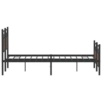 Bettgestell ohne Matratze Braun Eiche 137x190 cm Holzwerkstoff